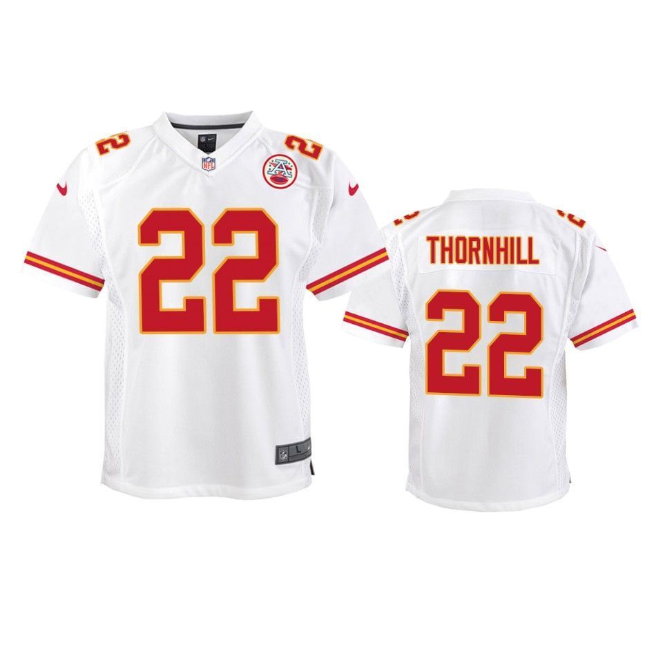 Kansas City Chiefs Juan Thornhill 2019 Nfl Draft White Game Youth Jersey