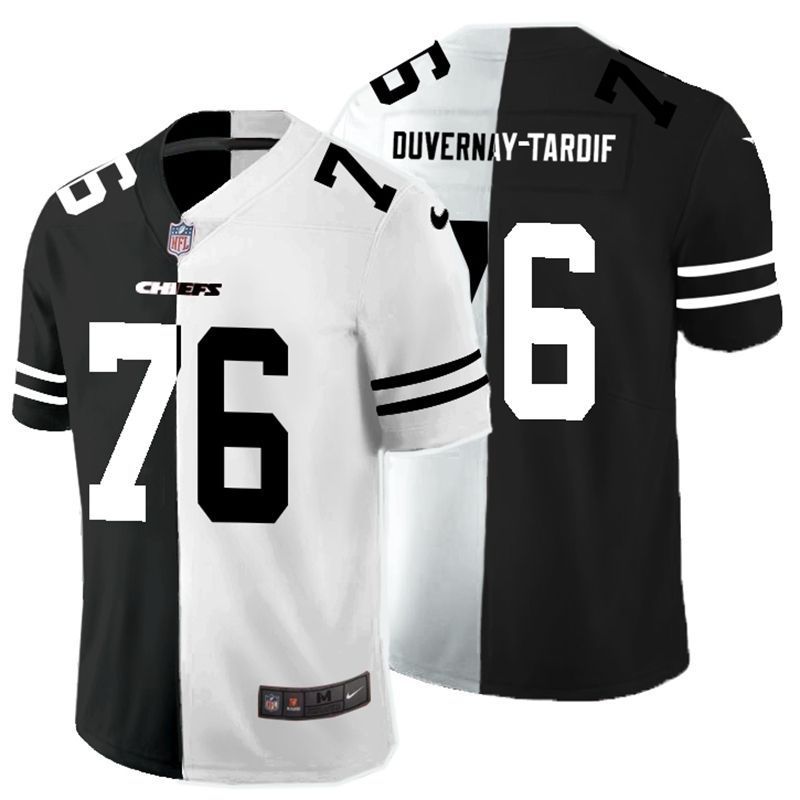 Kansas City Chiefs Laurent Duvernay tardif 76 Nfl 2020 Black And White Jersey