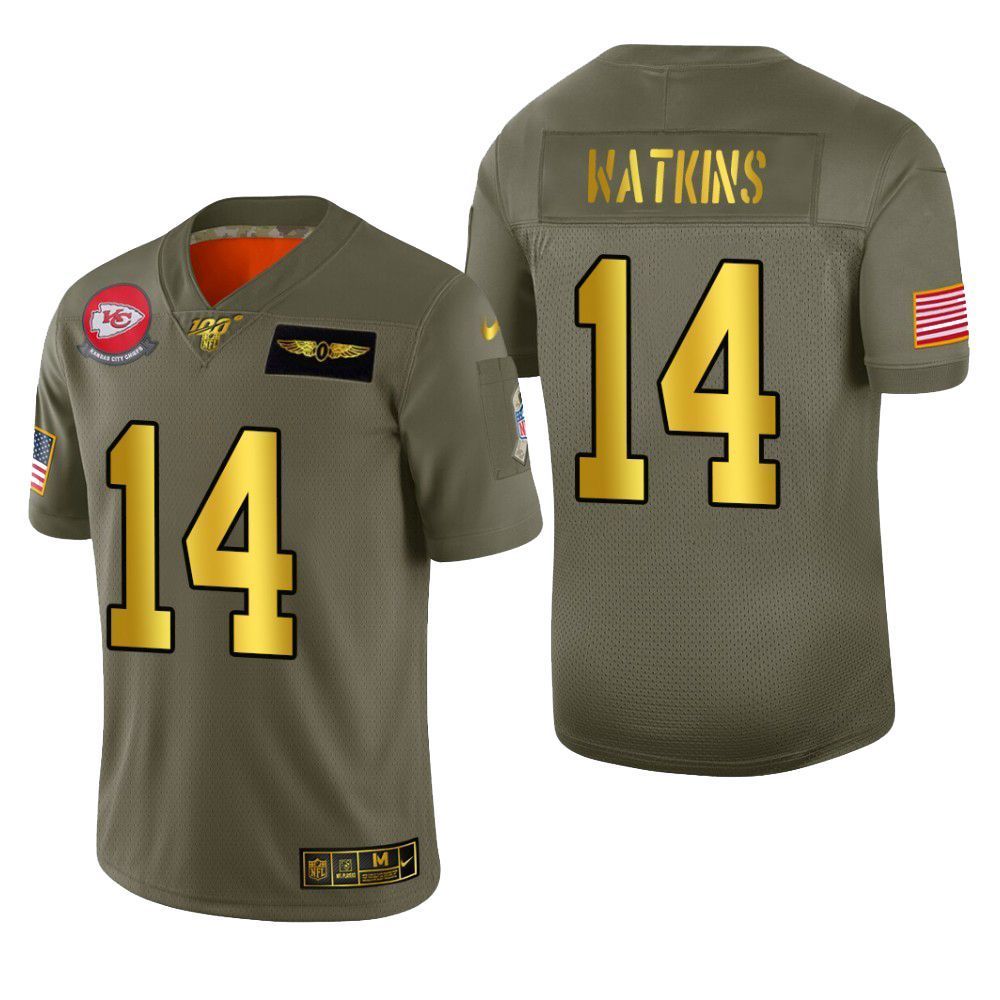 Kansas City Chiefs Sammy Watkins 2019 Salute To Service Nfl 100 Mens Jersey Metallic