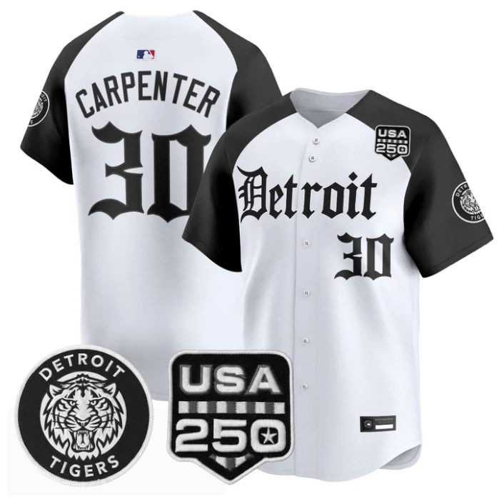 Kerry Carpenter Jersey #30 Detroit Tigers Gothic Edition Vapor Stitched