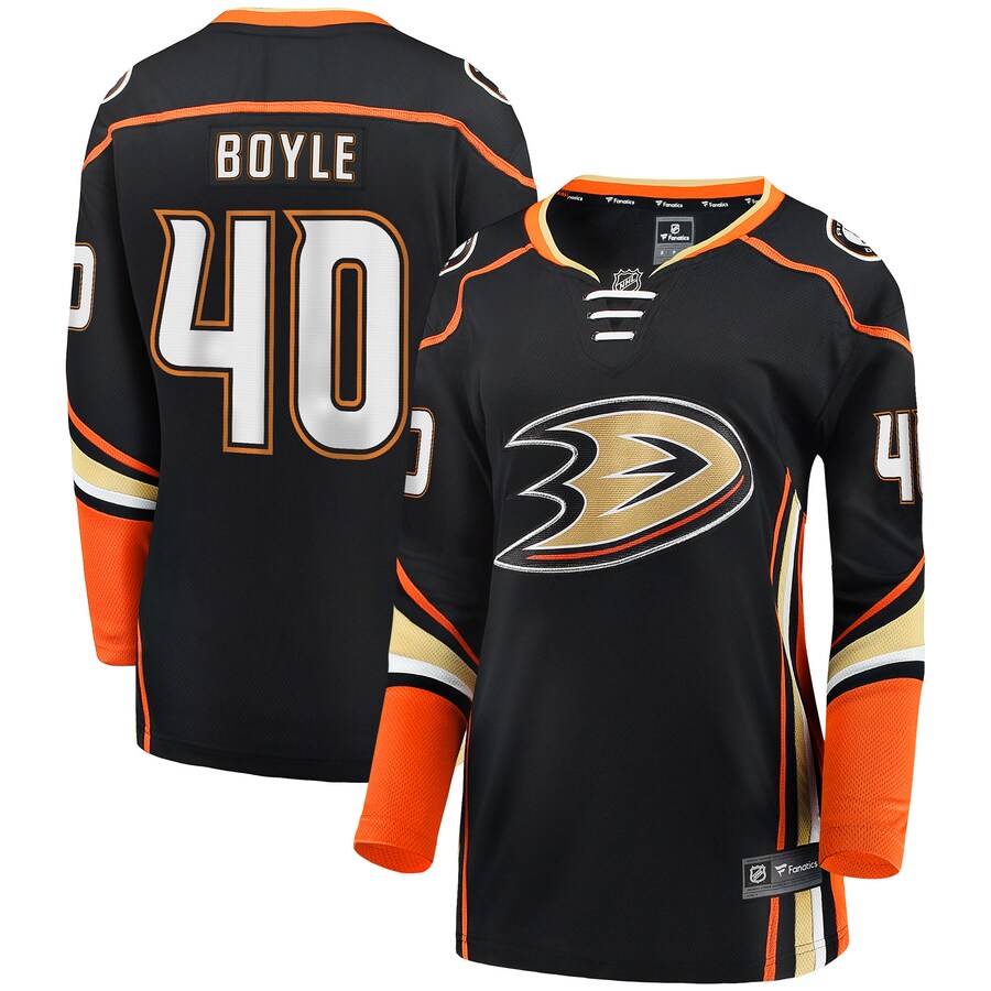 Kevin Boyle Anaheim Ducks Fanatics Branded Womens Home Breakaway Player Jersey Black