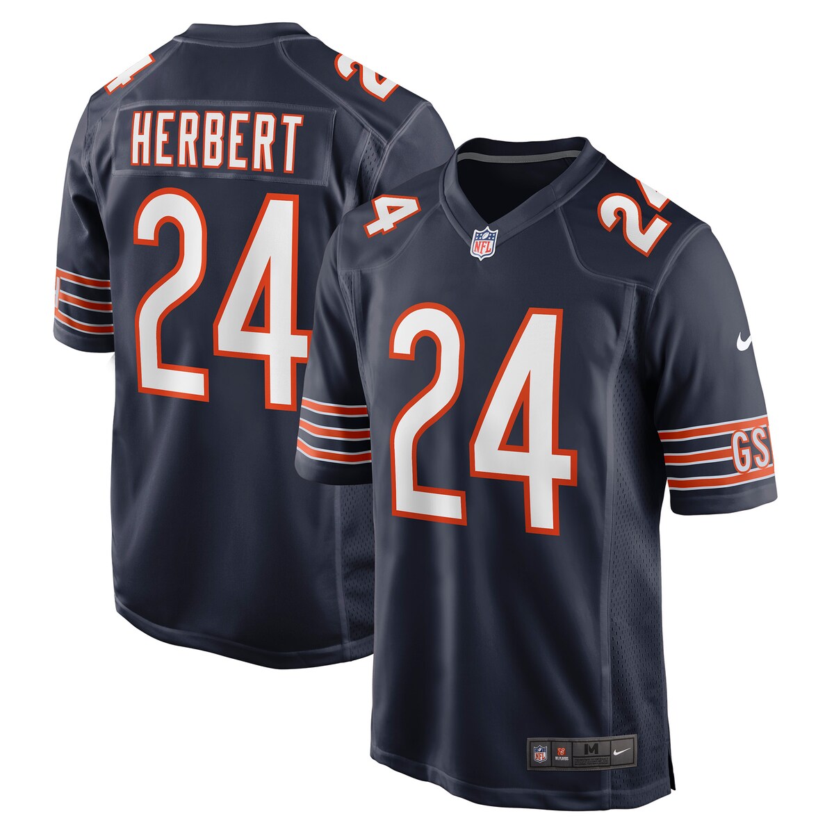 Khalil Herbert Chicago Bears Nike Game Jersey Navy