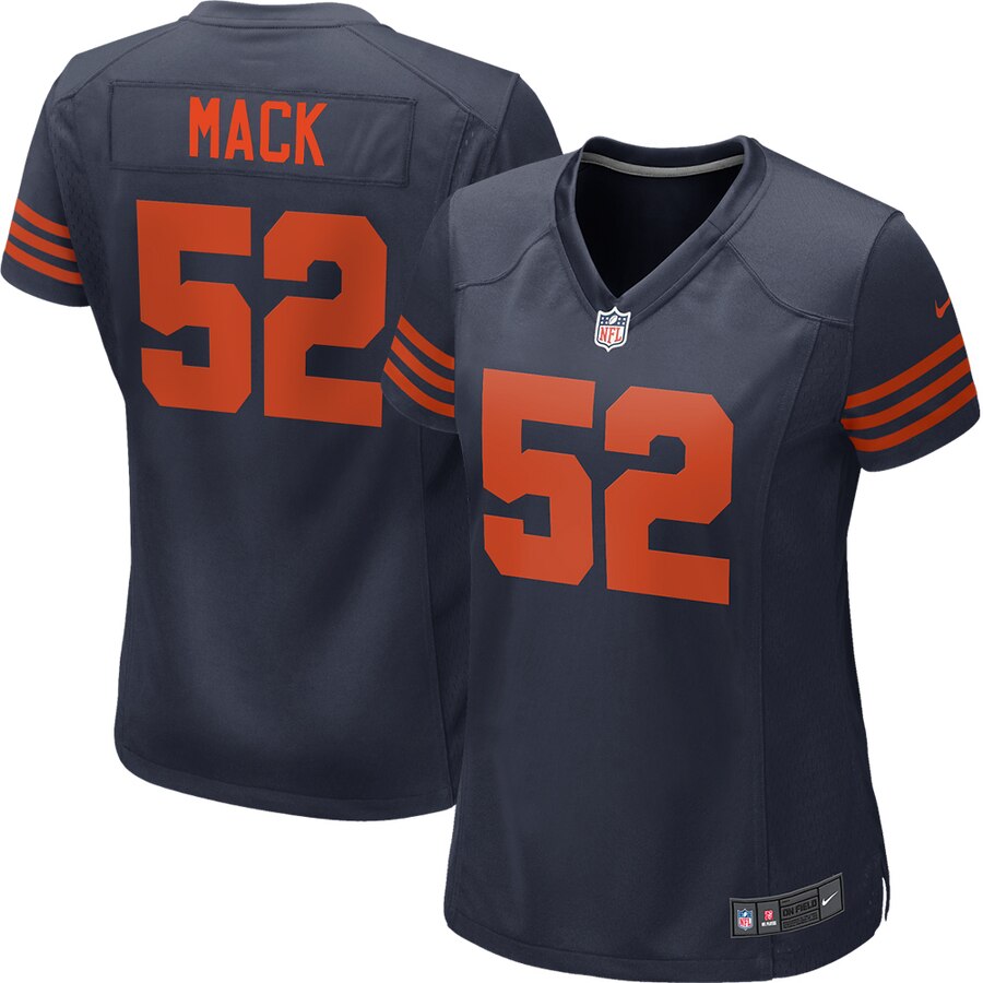 Khalil Mack Chicago Bears Nike Womens Throwback Game Jersey Navy