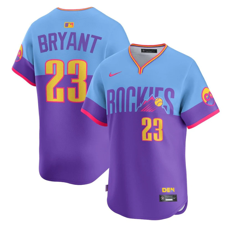 Kris Bryant Jersey #23 Colorado Rockies 2025 City Connect Stitched Premier Elite