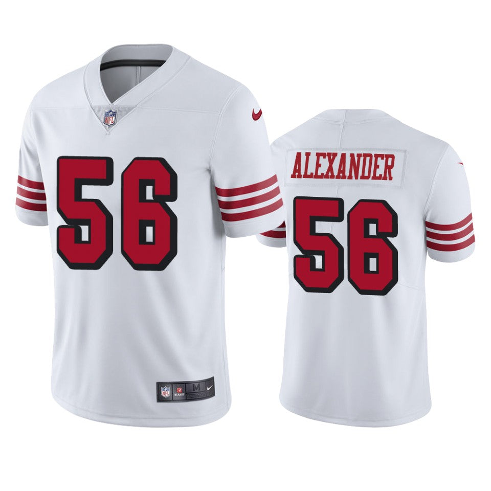 Kwon Alexander 49ers White Color Rush Limited Jersey