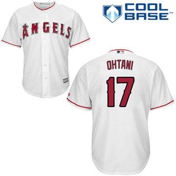 La Angels Of Anaheim 17 Shohei Ohtani White New Cool Base Stitched Mlb Jersey