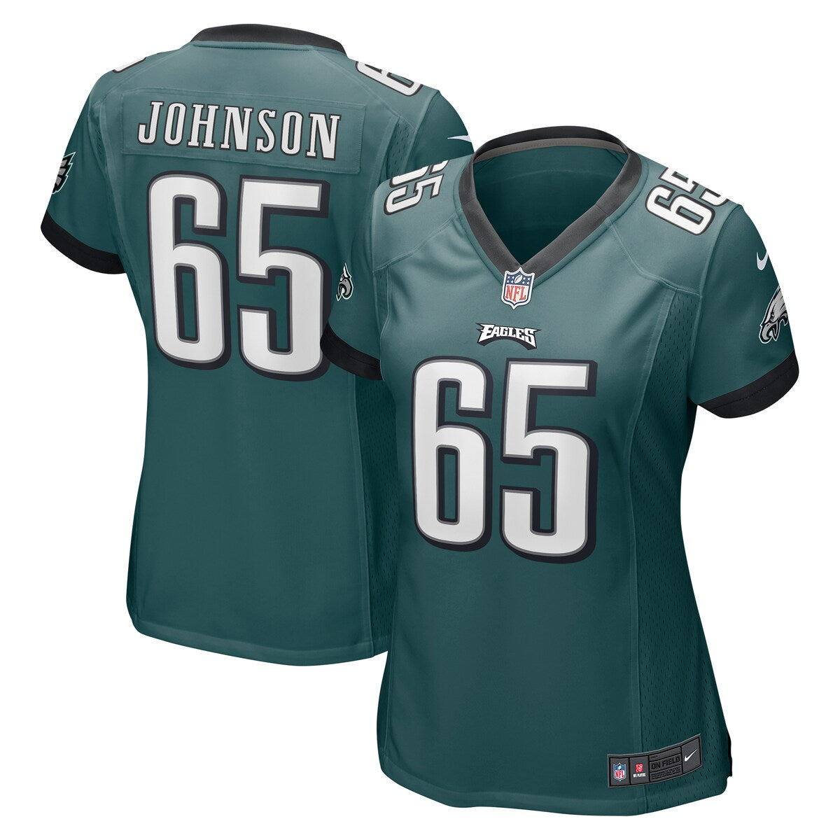 Lane Johnson Philadelphia Eagles Nike Womens Game Jersey Midnight Green