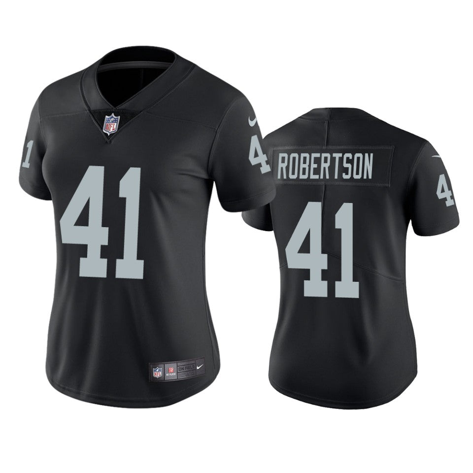 Las Vegas Raiders Amik Robertson Black Vapor Untouchable Limited Jersey