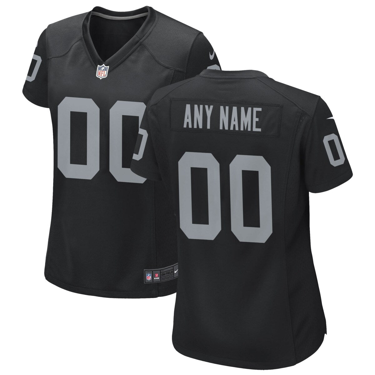 Las Vegas Raiders Nike Womens Custom Game Jersey Black