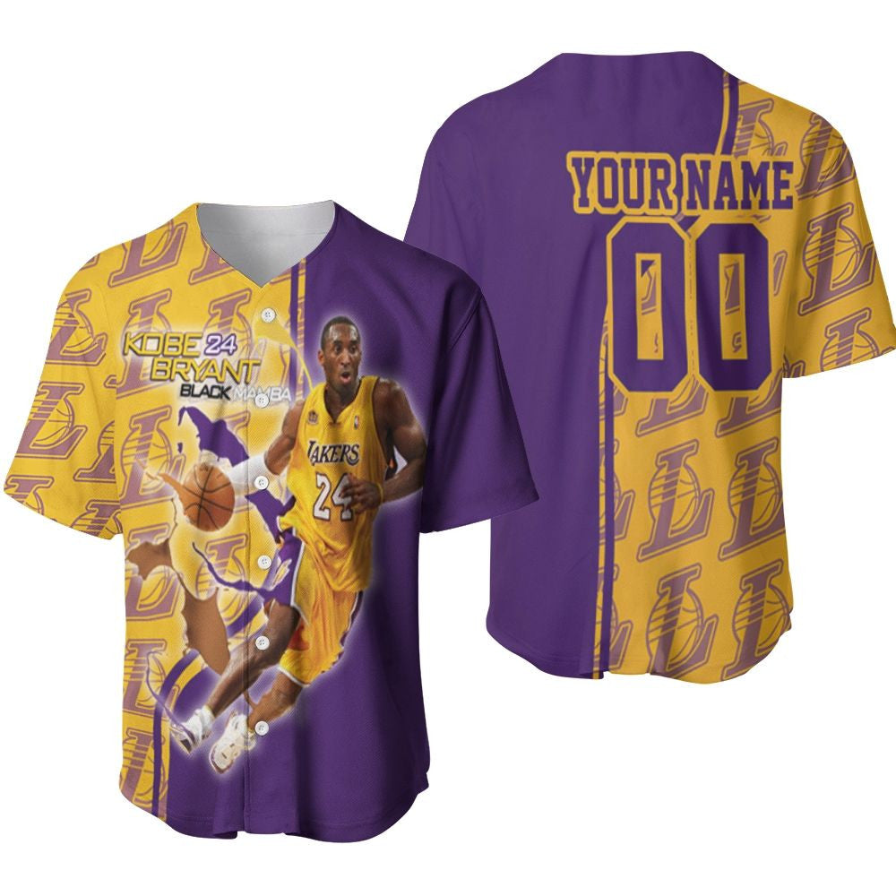 Legend Kobe Bryant 24 Los Angeles Lakers Nba Western Conference Personalized Baseball Jersey