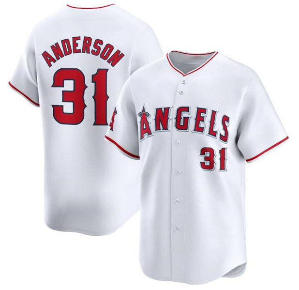 Los Angeles Angels #31 Tyler Anderson White Home Limited Baseball Stitched Jerse