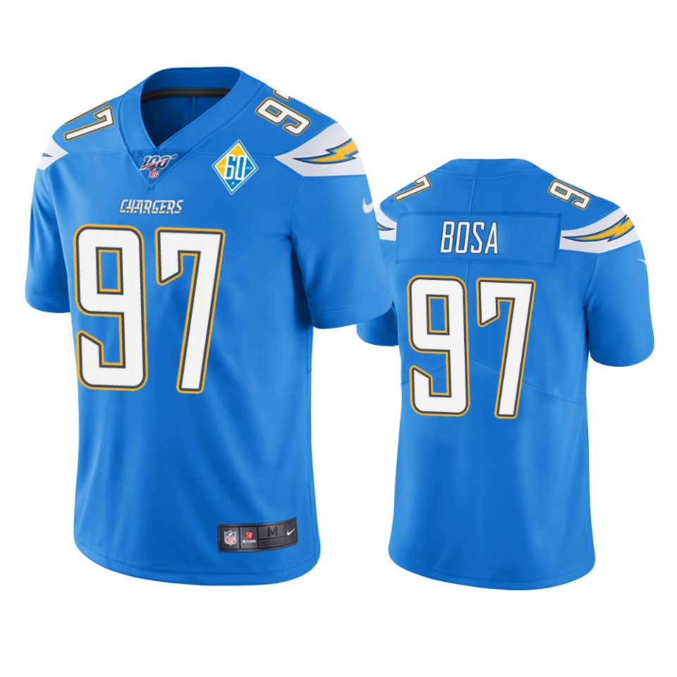 Los Angeles Chargers Joey Bosa Light Blue 60th Anniversary Vapor Limited Jersey