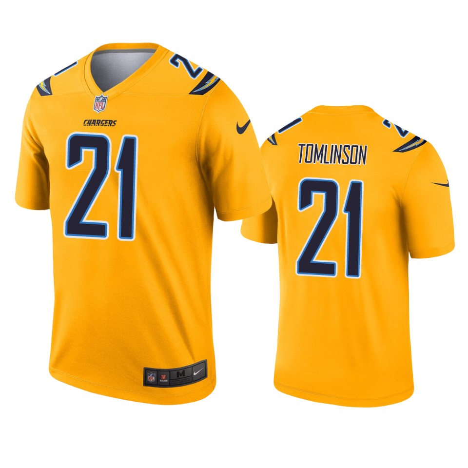 Los Angeles Chargers Ladainian Tomlinson Gold Inverted Legend Jersey