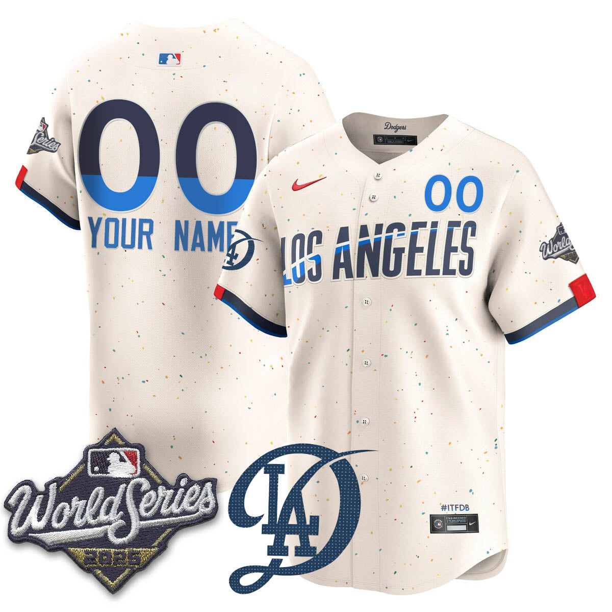 Los Angeles Dodgers 2025 World Series Custom Jersey All Stitched