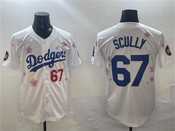 Los Angeles Dodgers #67 Vin Scully White 2025 Tokyo Series Limited Stitched Base