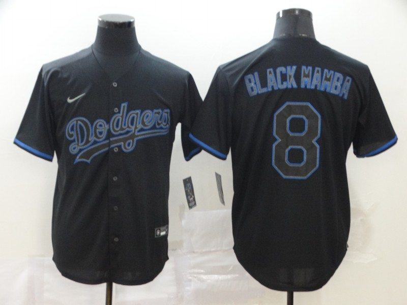 Los Angeles Dodgers Black Mamba Tribute Kobe Bryant 8 2020 Mlb Black Jersey