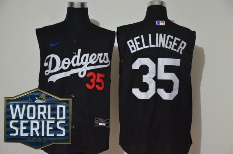 Los Angeles Dodgers Cody Bellinger35 2020 Mlb Black Sleeveless Jersey