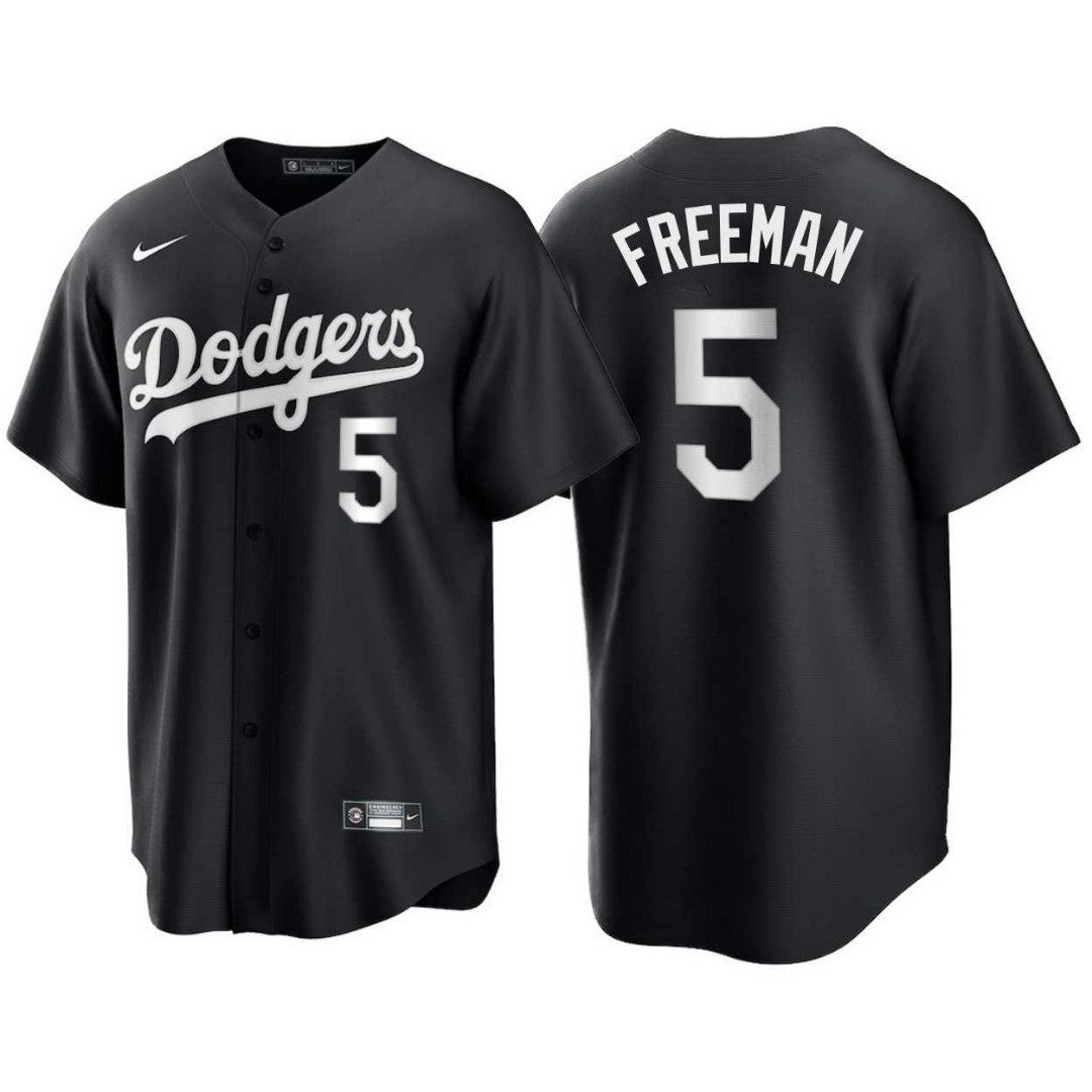 Los Angeles Dodgers Freddie Freeman 5 Mlb Home Black Jersey Gift For Dodgers Fans