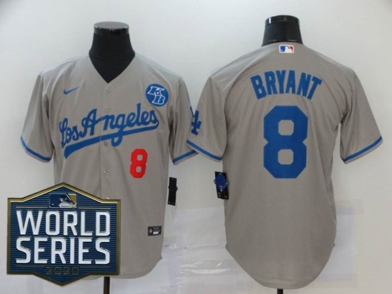 Los Angeles Dodgers Kobe Bryant 8 2020 Mlb Grey Jersey