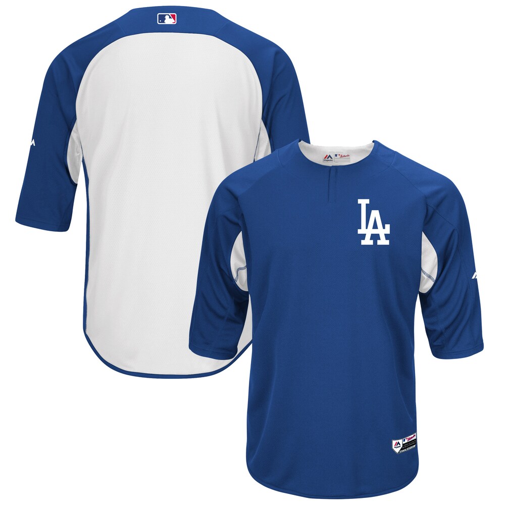 Los Angeles Dodgers Majestic Collection On field 34 sleeve Batting Practice Jersey Royalwhite