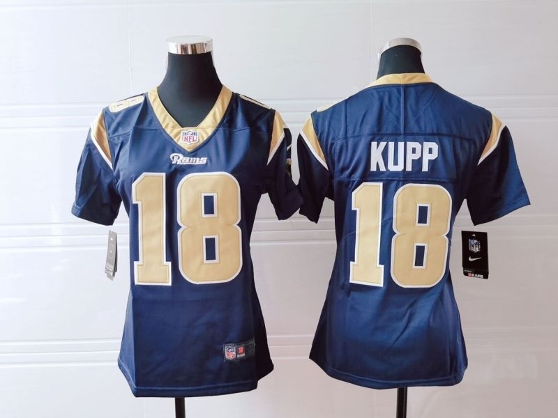 Los Angeles Rams Cooper Kupp 18 Nfl 2020 Dark Blue Womens Jersey