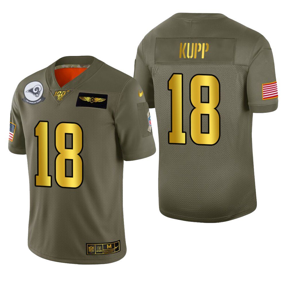 Los Angeles Rams Cooper Kupp 2019 Salute To Service Nfl 100 Mens Jersey Metallic