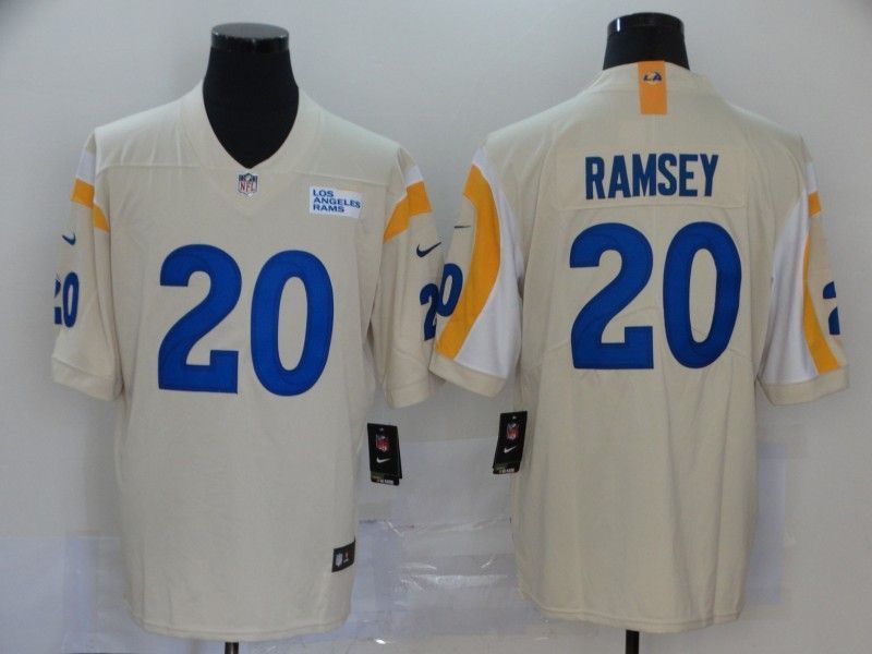 Los Angeles Rams Jalen Ramsey 20 Nfl 2020 Beige Jersey