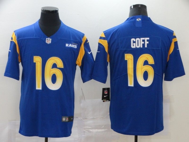 Los Angeles Rams Jared Goff 16 Nfl 2020 Blue Jersey
