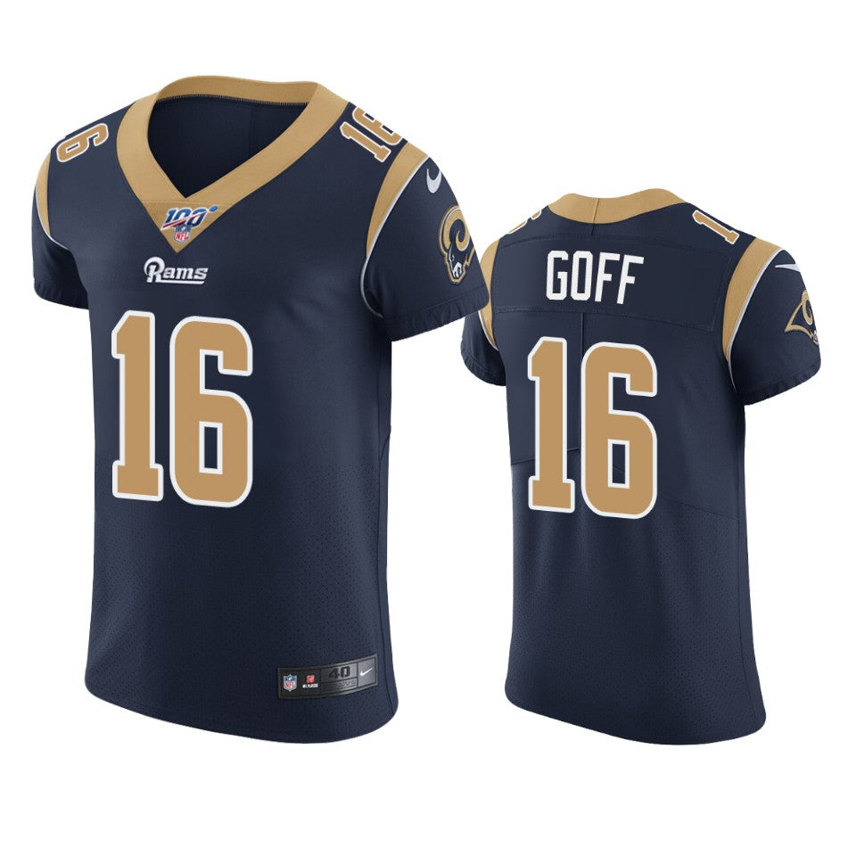Los Angeles Rams Jared Goff Navy 100th Season Vapor Elite Jersey