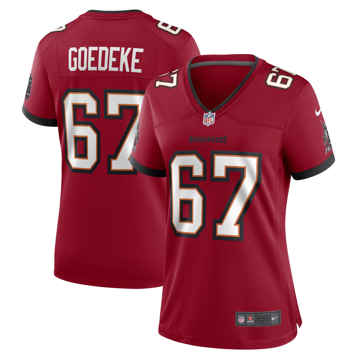 Luke Goedeke Tampa Bay Buccaneers Nike Womens Game Player Jersey Red
