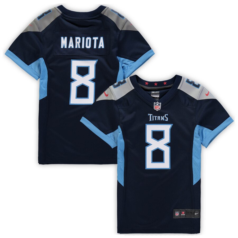 Marcus Mariota Tennessee Titans Nike Girls Youth Game Jersey Navy