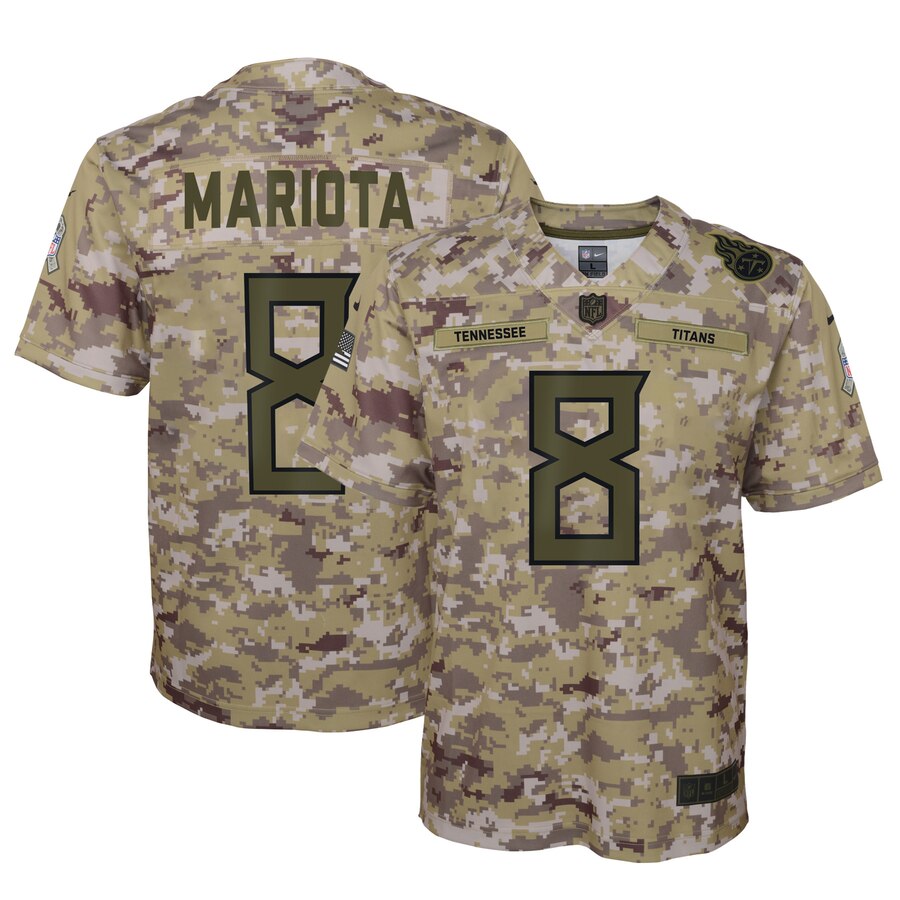 Marcus Mariota Tennessee Titans Nike Youth Salute To Service Game Jersey Camo