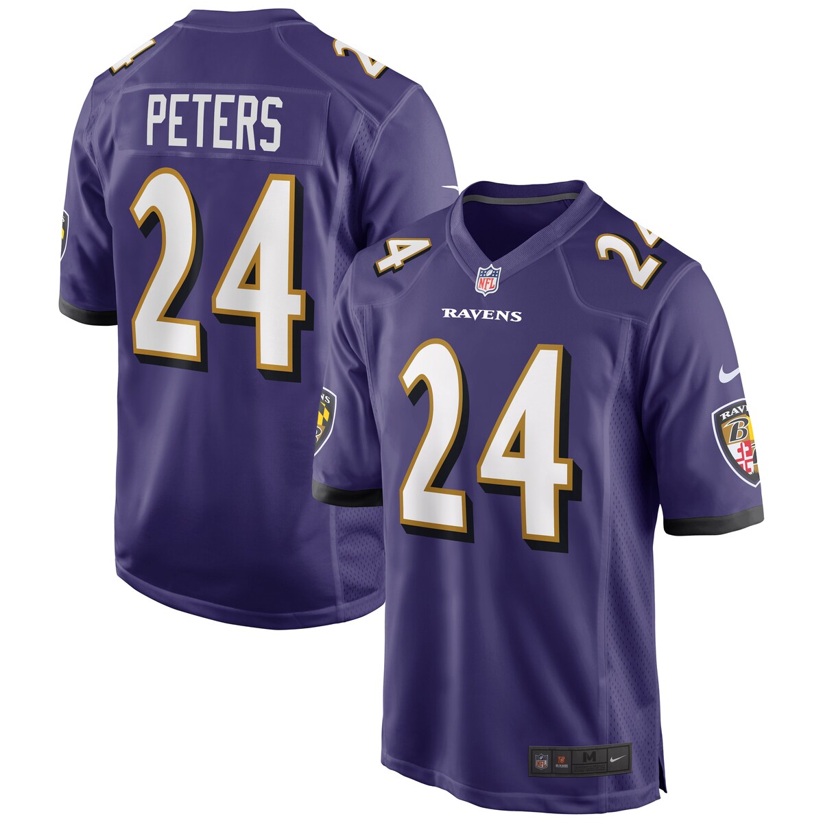 Marcus Peters Baltimore Ravens Nike Game Jersey Purple