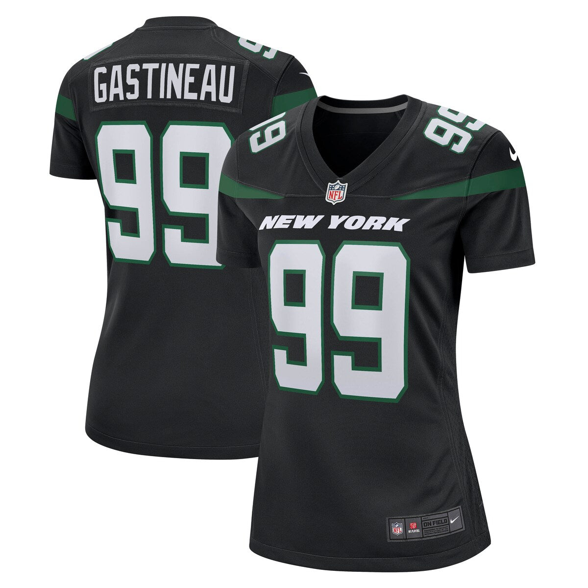 Mark Gastineau Nike New York Jets Womens Game Jersey Stealth Black