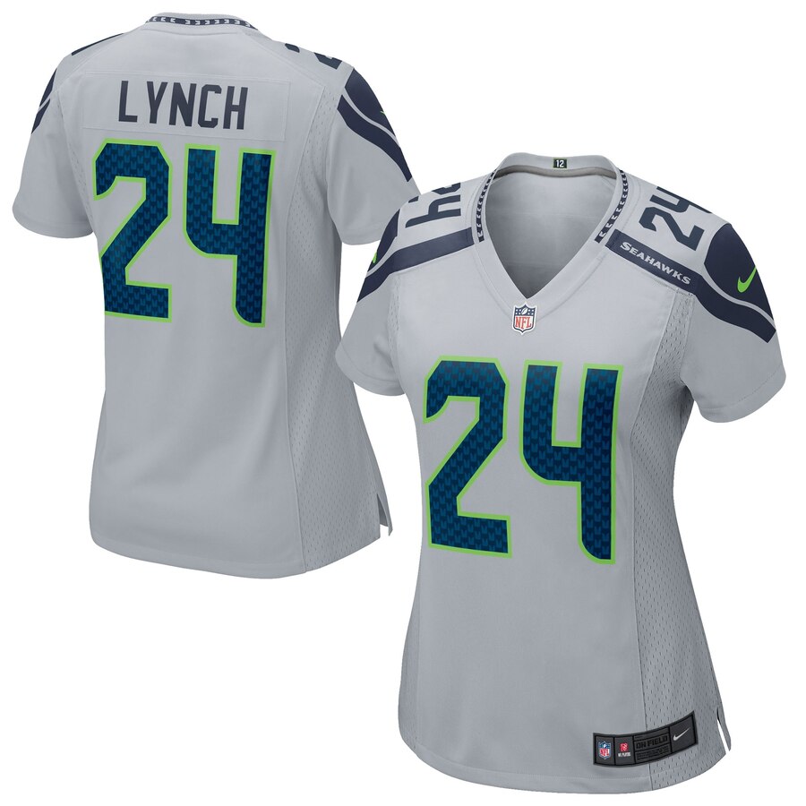 Marshawn Lynch Seattle Seahawks Nike Womens Game Jersey Gray