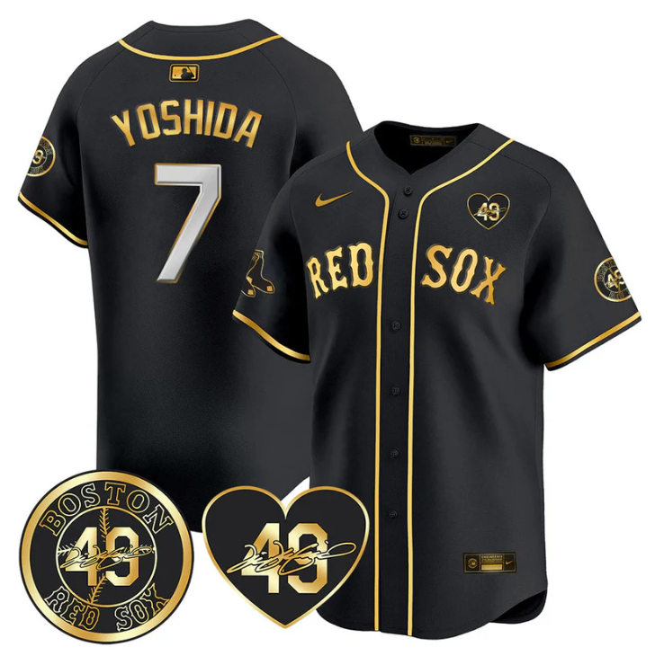 Masataka Yoshida Jersey #7 Boston Red Sox Tim Wakefield Memorial Patch Stitched