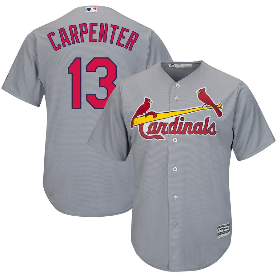 Matt Carpenter St Louis Cardinals Majestic Official Cool Base Player Jersey Gray