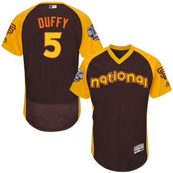 Matt Duffy Brown 2016 All star Jersey Mens National League San Francisco Giants 5 Flex Base Majestic Mlb Collection Jersey
