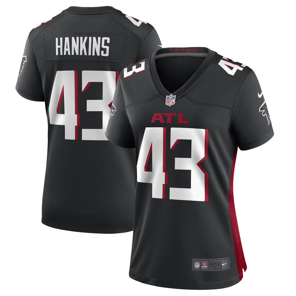 Matt Hankins Atlanta Falcons Nike Womens Game Player Jersey Black