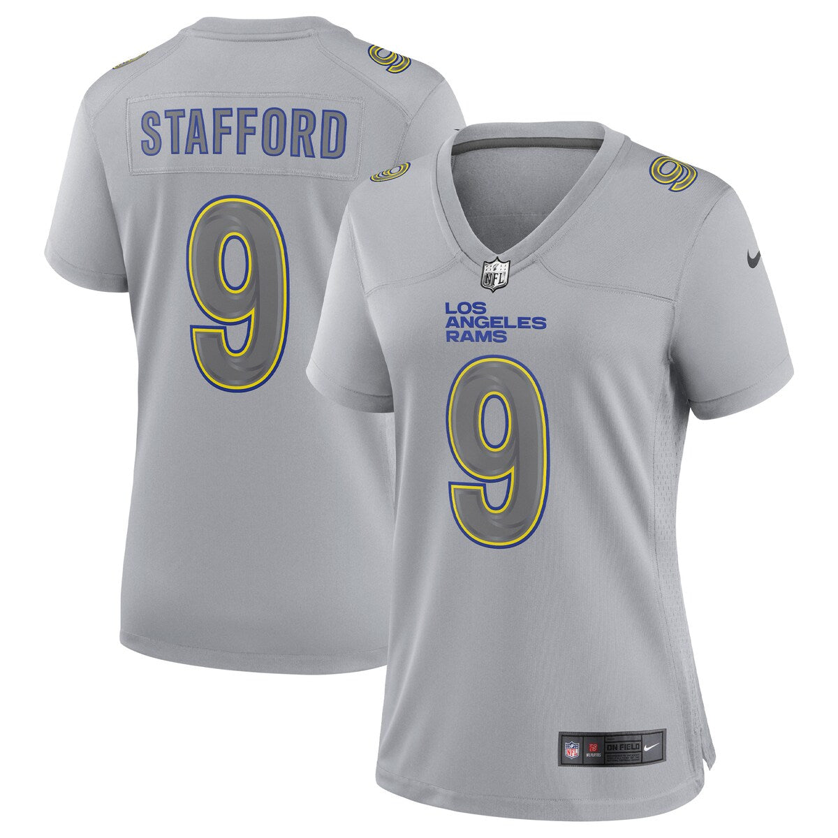 Matthew Stafford Los Angeles Rams Nike Womens Atmosphere Fashion Game Jersey Gray