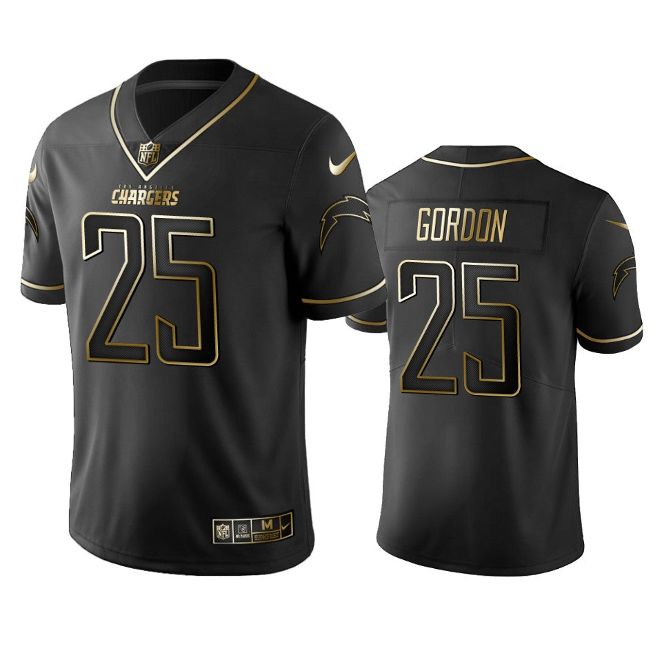 Melvin Gordon Chargers Black Golden Edition Vapor Limited Jersey
