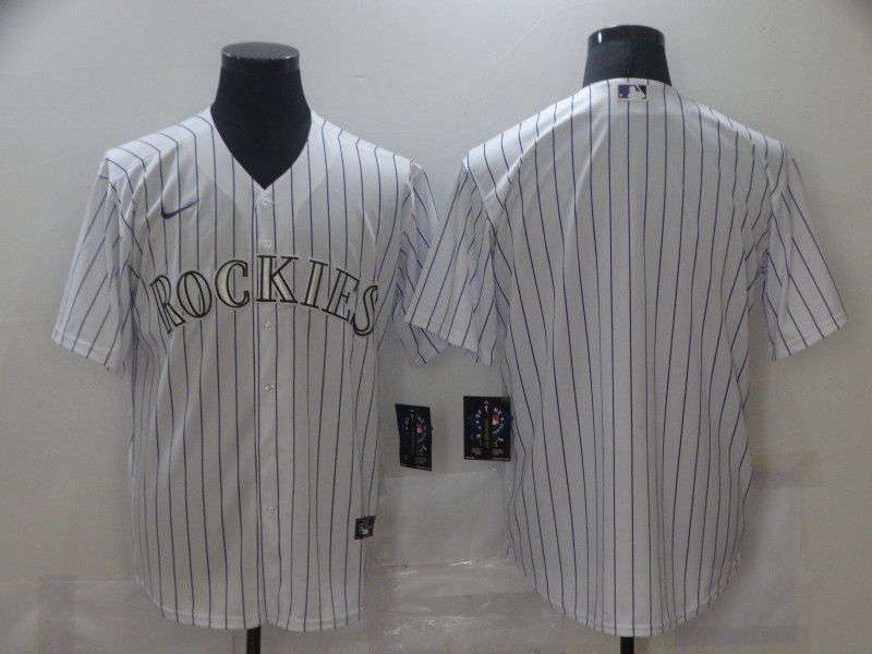 Men Colorado Rockies Blank White Game Nike Mlb Jerseys