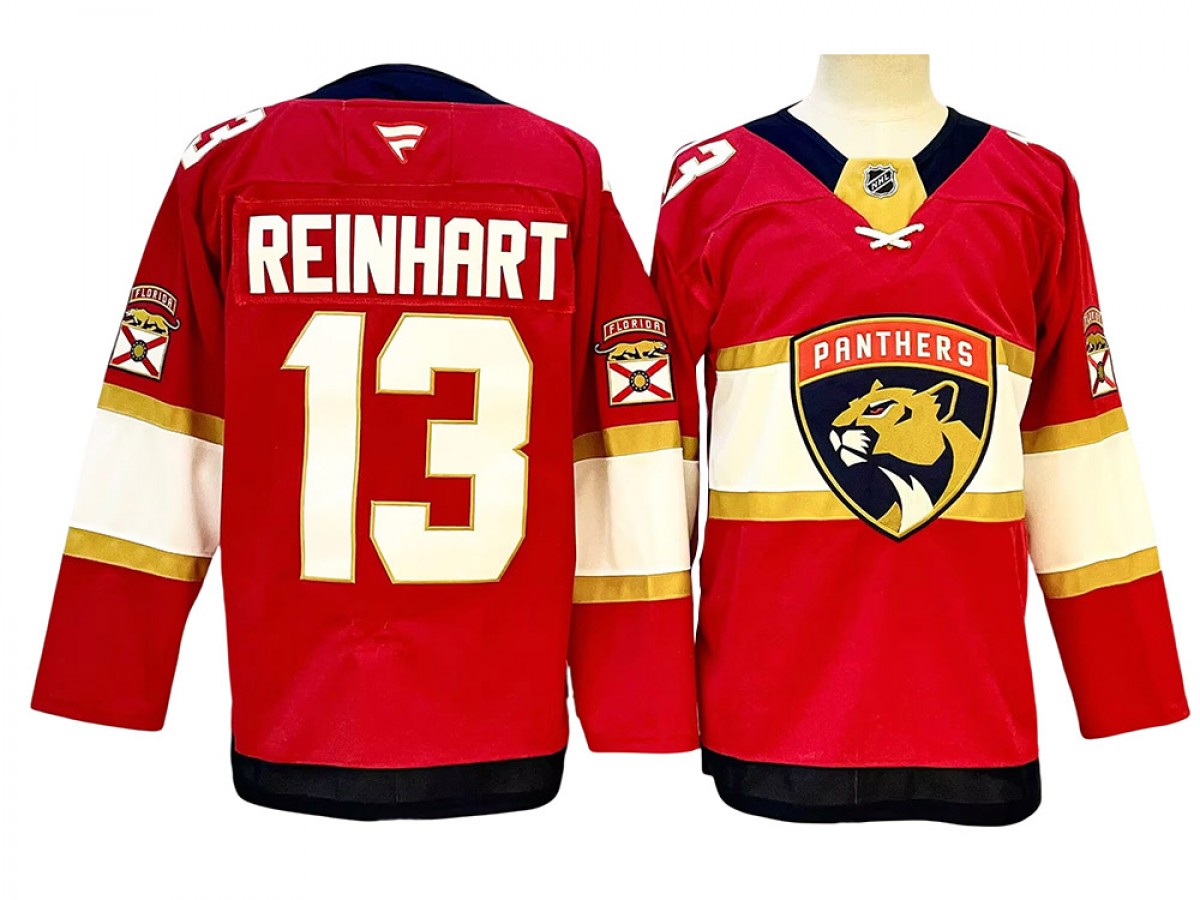 Men Florida Panthers #13 Sam Reinhart Red Home Jersey