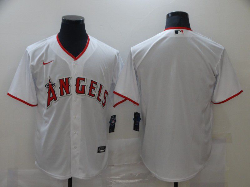 Men Los Angeles Angels Blank White Game Nike Mlb Jerseys
