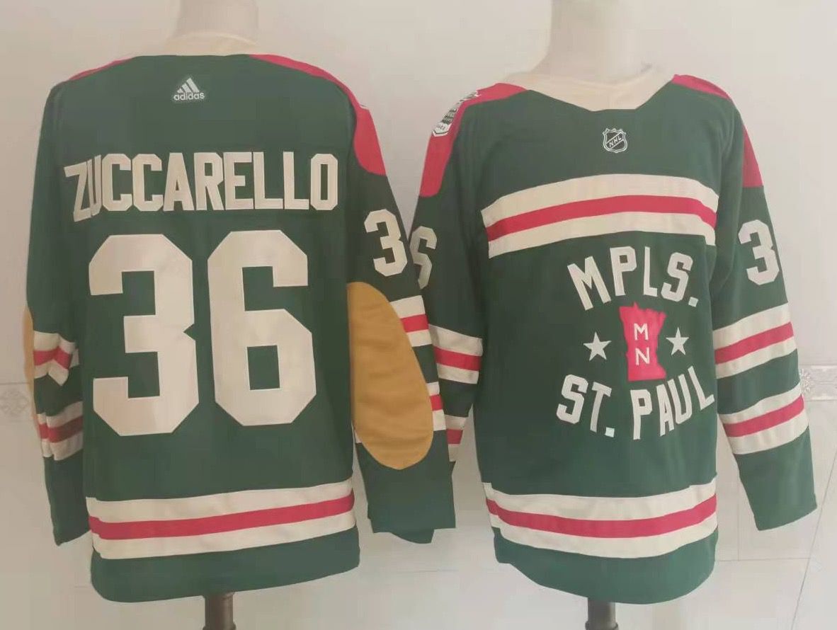 Men Minnesota Wild 36 Zuccarello Green Classic Edition 2022 Adidas Nhl Jersey