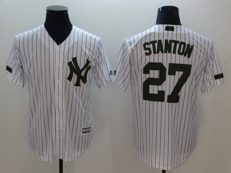 Men New York Yankees 27 Stanton White Game 2021 Mlb Jersey