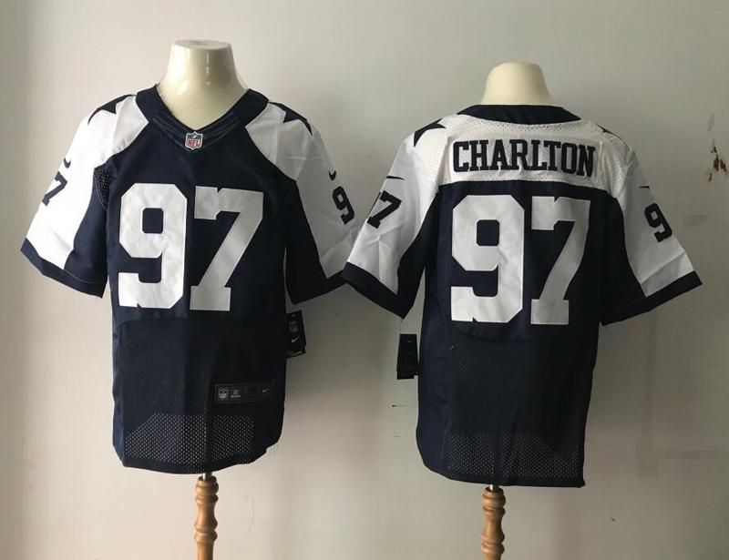 Mens 2017 Nfl Draft Dallas Cowboys 97 Taco Charlton Blue Thanksgiving Alternate Stitched Nfl Nike Elite Jersey