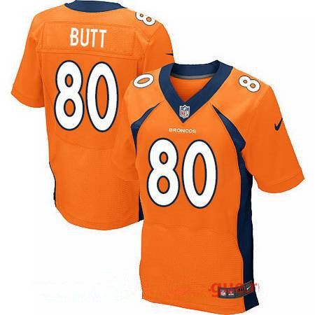 Mens 2017 Nfl Draft Denver Broncos 80 Jake Butt Orange Team Color Stitched Nfl Nike Elite Jersey