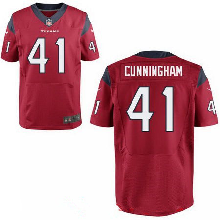 Mens 2017 Nfl Draft Houston Texans 41 Zach Cunningham Red Team Color Stitched Nfl Nike Elite Jersey