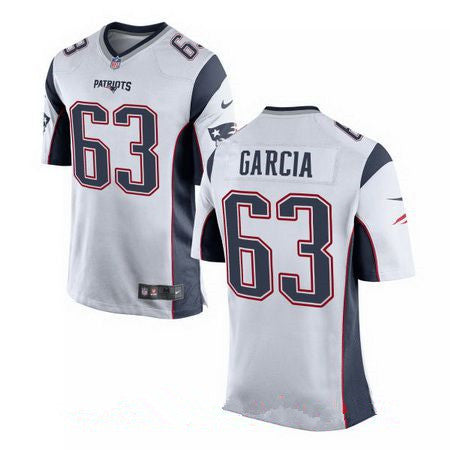 Mens 2017 Nfl Draft New England Patriots 63 Antonio Garcia White Road Stitched Nfl Nike Elite Jersey